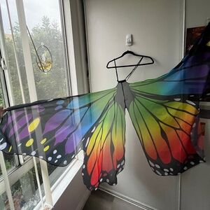 Rainbow Butterfly Wings Cape